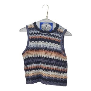 Multicolor Crochet Knit Tank Top